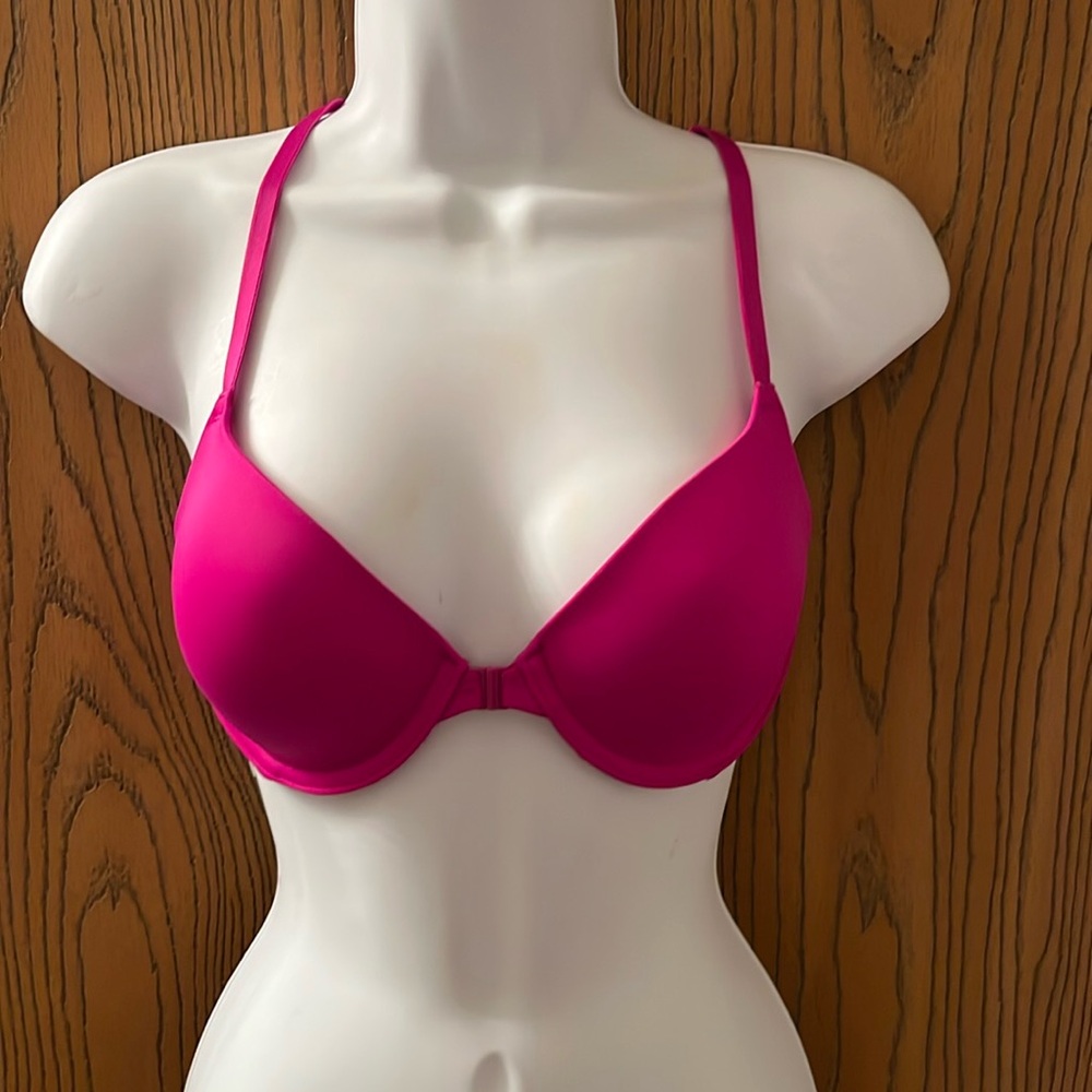 Pink Victorias Secret Front Close Hot Pink Bra